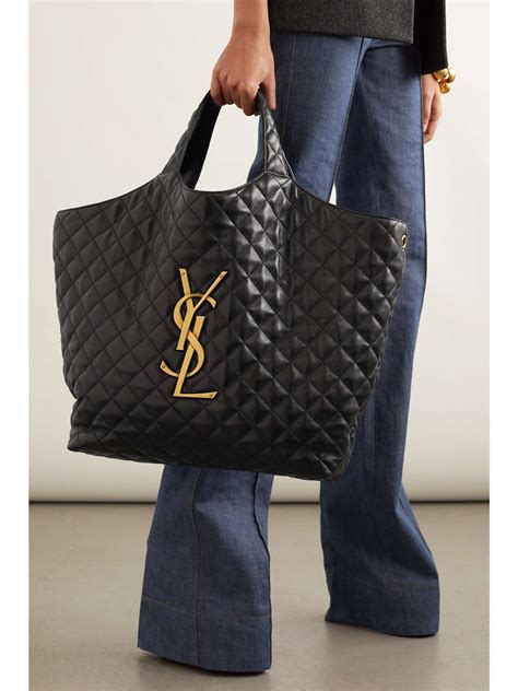 ysl black beach bag|ysl large tote bag.